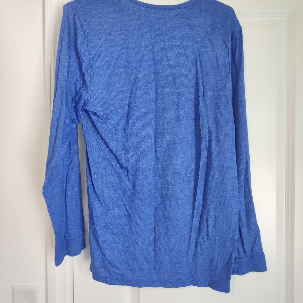 HEAT KEEP BLUE THIN SWEATER